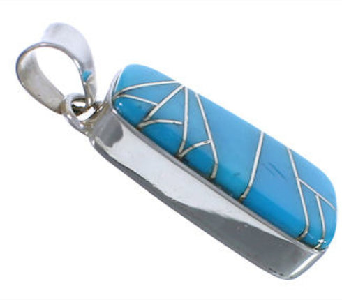 Southwest Substantial Silver And Turquoise Pendant PX29353